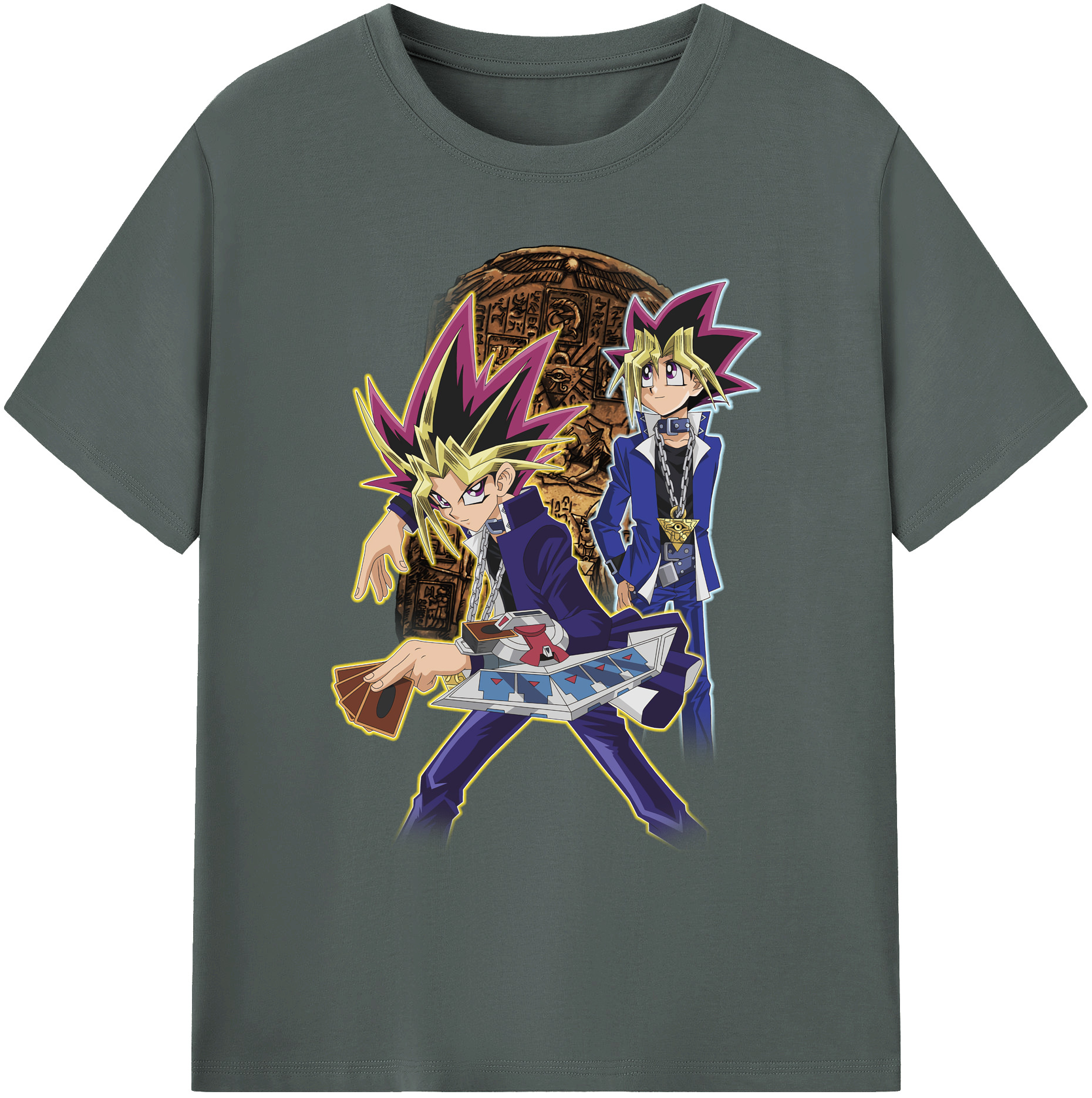 （画像用） 遊☆戯☆王 Yu-Gi-Oh! 綿100％ メンズ半袖Tシャツ｜肌触りやわらか＆通気性
